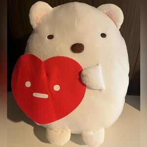 San-X Sumikko Gurashi Shirokuma White Polar Bear Heart Stuffed Animal Plush 15”